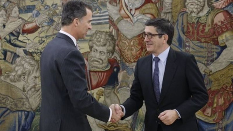 Audiencia del rey al Presidente del Congreso, Patxi López.// TWITTER DE LA CASA REAL Audiencia del rey al Presidente del Congreso, Patxi López.// TWITTER DE LA CASA REAL