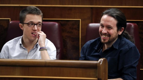Pablo Iglesias e Iñigo Errejón en el Congreso de los Diputados.- EFE Pablo Iglesias e Iñigo Errejón en el Congreso de los Diputados.- EFE