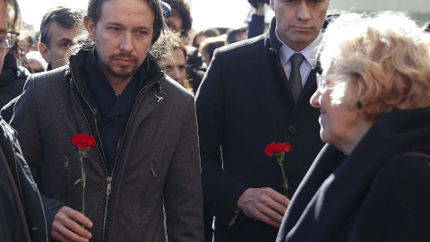Esta mañana en la Estación de Atocha Cercanías, en el duodécimo aniversario del ataque terrorista más sangriento que ha sufrido Europa. EFE