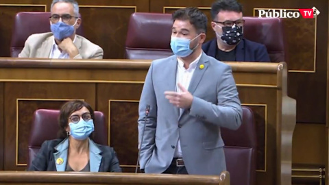 Gabriel Rufián: "Vox tiene 53 diputados, uno de ellos en la Zarzuela" Gabriel Rufián: "Vox tiene 53 diputados, uno de ellos en la Zarzuela"