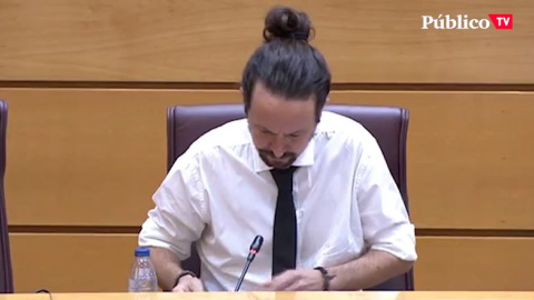 Rifirrafe entre Pablo Iglesias y Violante Tomás, del PP Rifirrafe entre Pablo Iglesias y Violante Tomás, del PP