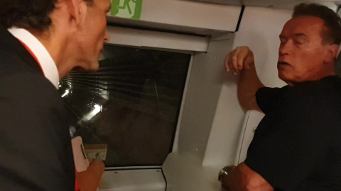 Arnold Schwarzenegger visita el Metro de Barcelona Arnold Schwarzenegger visita el Metro de Barcelona