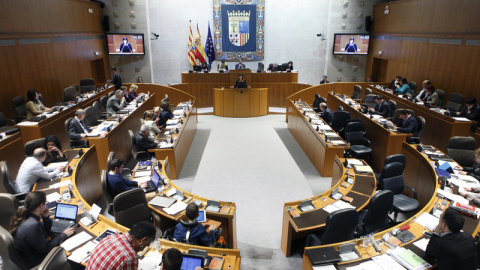 Los grupos de la izquierda, PSOE, Podemos, Cha e IU, unieron sus votos para mostrar el rechazo de las Cortes de Aragón a los proyectos de autopistas eléctricas. /Cortesaragon.es Los grupos de la izquierda, PSOE, Podemos, Cha e IU, unieron sus votos para mostrar el rechazo de las Cortes de Aragón a los proyectos de autopistas eléctricas. /Cortesaragon.es