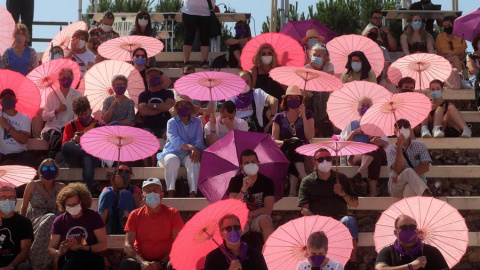 Asistentes a la IV Asamblea de Podemos celebrada este sábado en la localidad madrileña de Alcorcón. EFE/Fernando Alvarado Asistentes a la IV Asamblea de Podemos celebrada este sábado en la localidad madrileña de Alcorcón. EFE/Fernando Alvarado