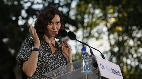 Ayuso, el jueves 6 de julio de 2023 en Madrid. EFE/ Juanjo Martín Ayuso, el jueves 6 de julio de 2023 en Madrid. EFE/ Juanjo Martín