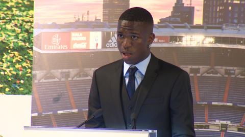 Vinicius Jr celebra la oportunidad de jugar en el Real Madrid Vinicius Jr celebra la oportunidad de jugar en el Real Madrid
