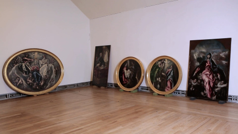Desmontaje de las obras de El Greco en el Hospital de la Caridad Desmontaje de las obras de El Greco en el Hospital de la Caridad