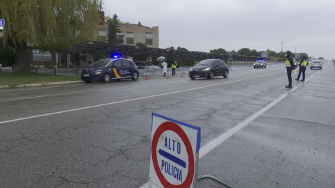 Control policial en Aranda de Duero, confinada por el covid-19 Control policial en Aranda de Duero, confinada por el covid-19