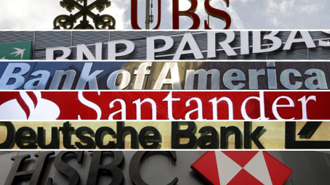 Logos de varios de los mayores bancos del mundo. REUTERS Logos de varios de los mayores bancos del mundo. REUTERS