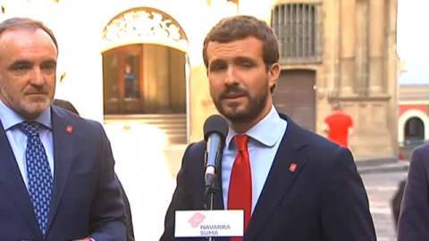Casado: "Cualquier acuerdo con el PSOE implica la ruptura del acuerdo con Bildu" Casado: "Cualquier acuerdo con el PSOE implica la ruptura del acuerdo con Bildu"