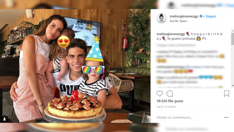 Melissa Jiménez y Marc Bartra celebran el cumpleaños de su hija Melissa Jiménez y Marc Bartra celebran el cumpleaños de su hija