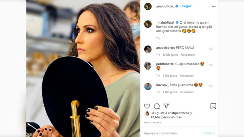 Malú reaparece radiante en redes sociales Malú reaparece radiante en redes sociales