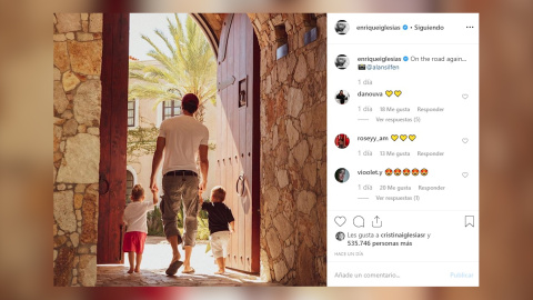 La tierna imagen de Enrique Iglesias con sus pequeños La tierna imagen de Enrique Iglesias con sus pequeños