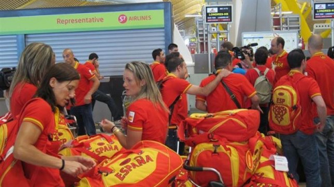 La delegación española partiendo a los Juegos de Londres 2012. La delegación española partiendo a los Juegos de Londres 2012.