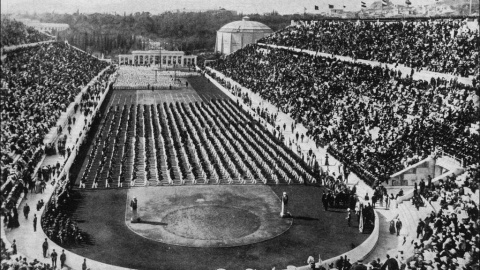 Inauguración de los Juegos Olímpicos de Atenas 1896. Inauguración de los Juegos Olímpicos de Atenas 1896.