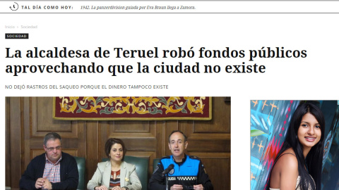 Noticia publicada en 'El Mundo Today'