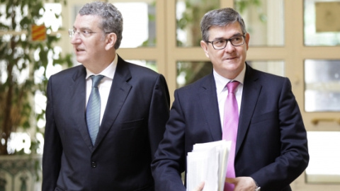 Los consejeros de Sanidad y de Presidencia, Sebastián Celaya y Vicente Guillén. / ARAGÓN HOY Los consejeros de Sanidad y de Presidencia, Sebastián Celaya y Vicente Guillén. / ARAGÓN HOY