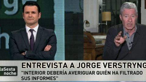 Jorge Vestrynge durante la entrevista en La Sexta Noche Jorge Vestrynge durante la entrevista en La Sexta Noche