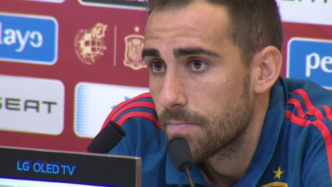 El delantero de la selección española, Paco Alcácer El delantero de la selección española, Paco Alcácer