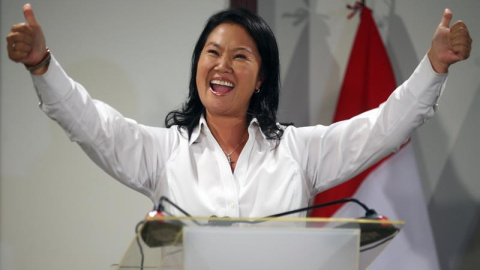 La candidata presidencial peruana Keiko Fujimori, ante la prensa. EFE/Ernesto Arias La candidata presidencial peruana Keiko Fujimori, ante la prensa. EFE/Ernesto Arias