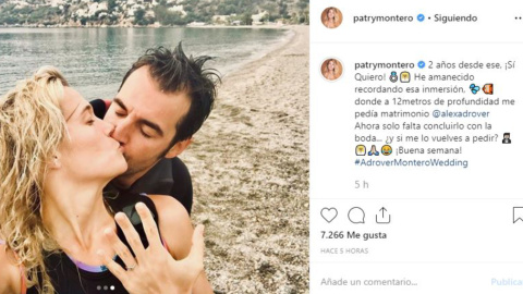 Patricia Montero recuerda uno de sus momentos más románticos Patricia Montero recuerda uno de sus momentos más románticos