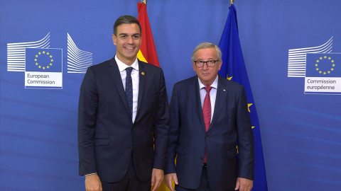 Sánchez se reúne con Juncker en Bruselas Sánchez se reúne con Juncker en Bruselas