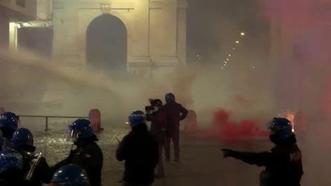 Disturbios en Roma tras las protestas contra las medidas anti Covid Disturbios en Roma tras las protestas contra las medidas anti Covid