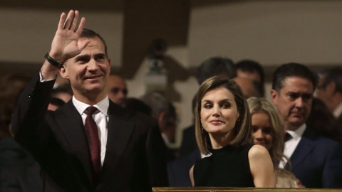 Felipe VI y la reina Letizia durante un evento. EUROPA PRESS Felipe VI y la reina Letizia durante un evento. EUROPA PRESS