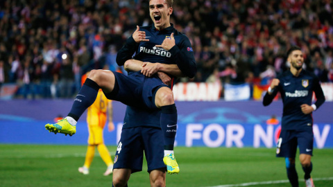 Griezmann celebra su gol al Barça. Reuters / Sergio Pérez