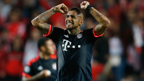 Vidal celebra su gol al Benfica. Reuters / Rafael Marchante Vidal celebra su gol al Benfica. Reuters / Rafael Marchante