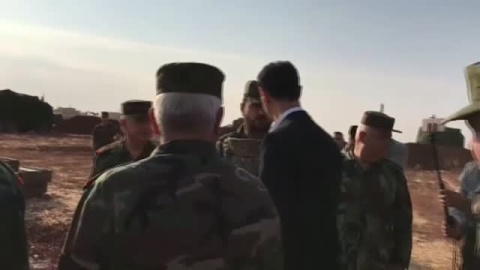 Bashar al-Ásad visita a los militares en la provincia de Idlib Bashar al-Ásad visita a los militares en la provincia de Idlib
