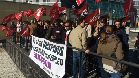Manifestación de los trabajadores de Ericsson en Málaga. / EUROPA PRESS Manifestación de los trabajadores de Ericsson en Málaga. / EUROPA PRESS
