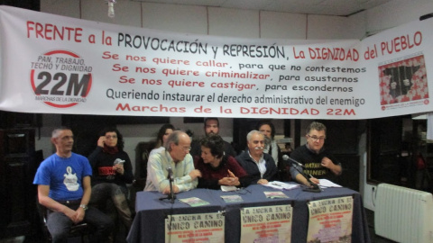 Imagen de la rueda de prensa de las Marchas de la Dignidad / Marchas de la Dignidad