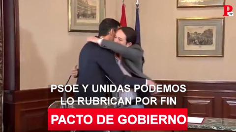 Sánchez e Iglesias acuerdan el primer Gobierno de coalición de la democracia Sánchez e Iglesias acuerdan el primer Gobierno de coalición de la democracia