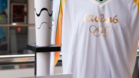 La antorcha olímpica de Río 2016 que pasó por España en su ruta de Atenas a Brasil.