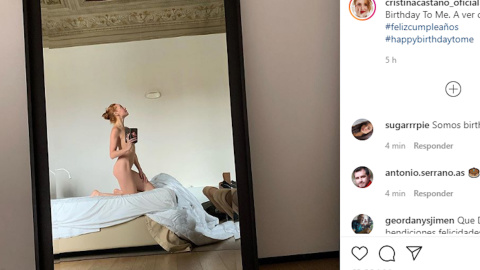 Cristina Castaño celebra su 42 cumpleaños con un desnudo Cristina Castaño celebra su 42 cumpleaños con un desnudo