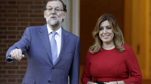 El presidente del Gobierno en funciones, Mariano Rajoy, y la presidenta andaluza, Susana Díaz, durante uno de sus encuentros institucionales en La Moncloa..-EFE El presidente del Gobierno en funciones, Mariano Rajoy, y la presidenta andaluza, Susana Díaz, durante uno de sus encuentros institucionales en La Moncloa..-EFE