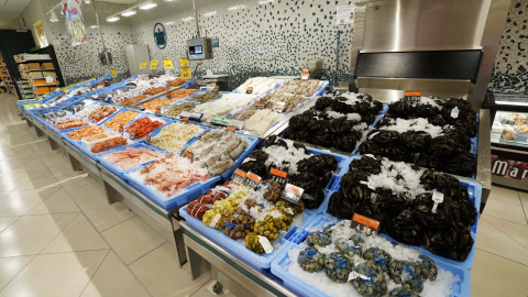 La pescadería de una de las nuevas tiendas de Mercadona, en Puerto de Sagunto.