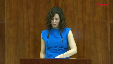 Vídeo | Ayuso cree que la Oficina del Español "está obteniendo un gran resultado" Vídeo | Ayuso cree que la Oficina del Español "está obteniendo un gran resultado"