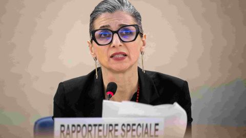 Francesca Albanese, relatora especial de la ONU, presenta un informe con pruebas de que Israel está cometiendo un genocidio Francesca Albanese, relatora especial de la ONU, presenta un informe con pruebas de que Israel está cometiendo un genocidio