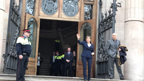 Forcadell, després de declarar. LAURA AZNAR