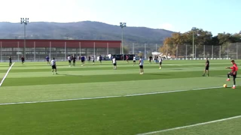 El Athletic se ejercita pensando en la 'final' ante el Getafe El Athletic se ejercita pensando en la 'final' ante el Getafe