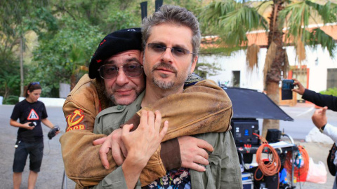 Juanma Bajo Ulloa junto a Karra Elejalde en el rodaje de 'Rey Gitano'. Juanma Bajo Ulloa junto a Karra Elejalde en el rodaje de 'Rey Gitano'.