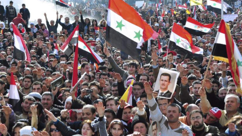 Imagen de archivo de una manifestación en Siria. EFE Imagen de archivo de una manifestación en Siria. EFE