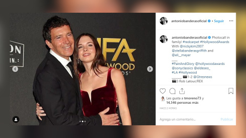 Stella del Carmen,con su padre Hollywood Films Awards Stella del Carmen,con su padre Hollywood Films Awards