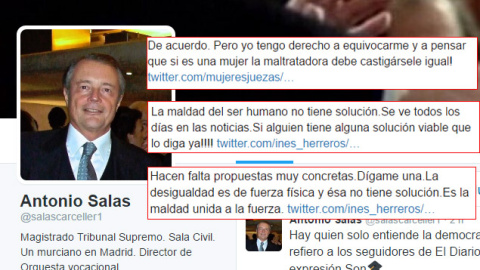 Perfil de Twitter del magistrado del Tribunal Supremo Perfil de Twitter del magistrado del Tribunal Supremo