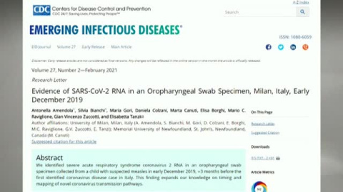 El coronavirus circulaba en Italia desde noviembre de 2019 El coronavirus circulaba en Italia desde noviembre de 2019