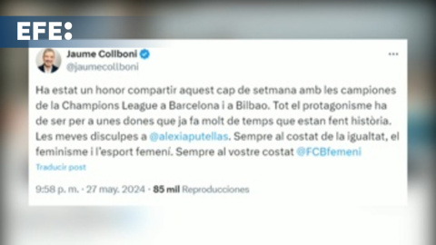 Collboni se disculpa con Putellas por la polémica en la recepción institucional al Barça Collboni se disculpa con Putellas por la polémica en la recepción institucional al Barça