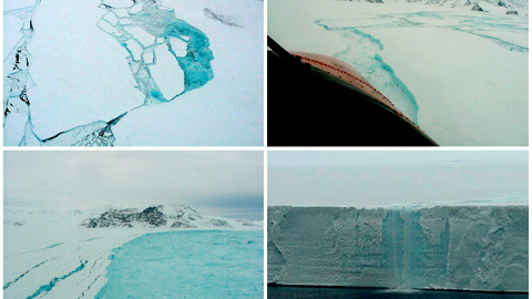 Fotos de la barrera de hielo Larsen, en la Antártida, tomadas en 2002. / REUTERS Fotos de la barrera de hielo Larsen, en la Antártida, tomadas en 2002. / REUTERS