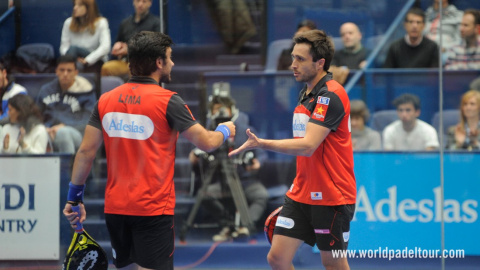Bela y Lima, en el Euskadi Open. /WORLD PADEL TOUR